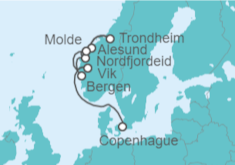 Itinerario del Crucero Fiordos Noruegos - Silversea