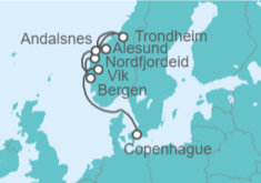 Itinerario del Crucero Copenhagen to Bergen - Silversea