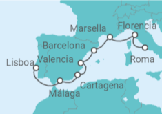 Itinerario del Crucero Italia, Francia y España - Silversea