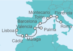 Itinerario del Crucero España, Francia e Italia - Silversea