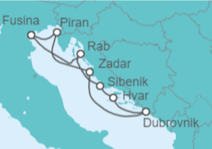 Itinerario del Crucero Croacia - Silversea