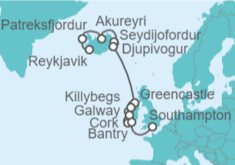 Itinerario del Crucero Islandia e Irlanda - Silversea