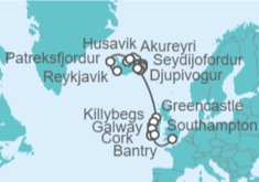 Itinerario del Crucero Islandia e Irlanda - Silversea