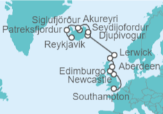 Itinerario del Crucero Reino Unido, Islandia - Silversea