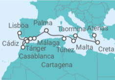 Itinerario del Crucero De Lisboa a Atenas  - Silversea