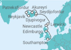 Itinerario del Crucero Reino Unido e Islandia - Silversea