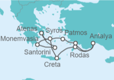 Itinerario del Crucero Grecia, Turquía - Silversea