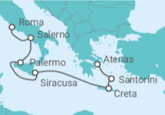 Itinerario del Crucero Grecia e Italia - Silversea