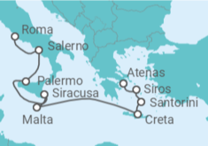 Itinerario del Crucero Italia, Malta y Grecia - Silversea