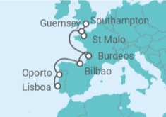 Itinerario del Crucero Portugal y Francia - Silversea