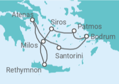 Itinerario del Crucero Islas Griegas y Turquía - Silversea