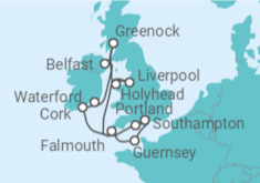 Itinerario del Crucero Guernsey - Silversea