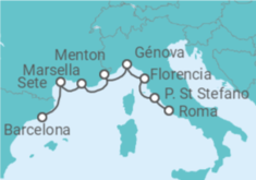 Itinerario del Crucero Italia, Francia, España - Silversea