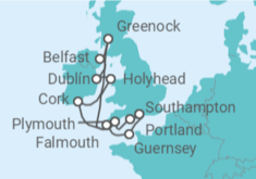 Itinerario del Crucero Islas Británicas e Irlanda  - Silversea