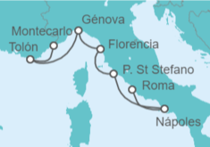 Itinerario del Crucero Italia  - Silversea