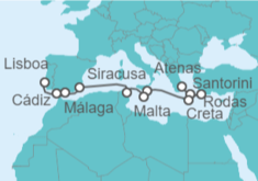 Itinerario del Crucero Grecia, Malta y España - Silversea