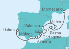 Itinerario del Crucero España - Silversea