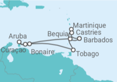 Itinerario del Crucero Caribe Sureste - Silversea