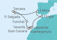 Itinerario del Crucero Portugal, Islas Canarias y Tánger - Silversea