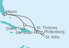 Itinerario del Crucero Bahamas, Islas Vírgenes  - Silversea