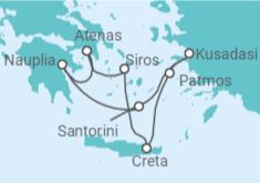 Itinerario del Crucero Islas Griegas y Kusadasi - Silversea