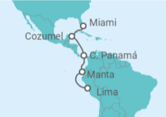 Itinerario del Crucero México, Panamá, Ecuador - Silversea