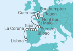 Itinerario del Crucero Norte de Europa - Silversea