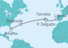 Itinerario del Crucero De Miami a Lisboa  - Silversea