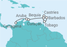 Itinerario del Crucero Caribe Sureste - Silversea