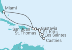 Itinerario del Crucero Puerto Rico e Islas Vírgenes - Silversea