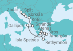 Itinerario del Crucero Italia, Grecia - Silversea