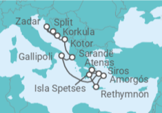 Itinerario del Crucero Italia, Grecia - Silversea