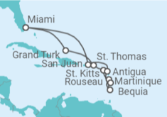 Itinerario del Crucero Bahamas, Islas Vírgenes - EEUU, San Vicente e Islas Granadinas, Antigua Y Barbuda - Silversea