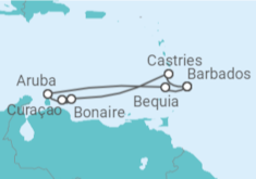 Itinerario del Crucero Caribe Sureste - Silversea