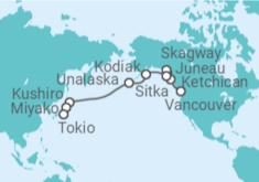 Itinerario del Crucero De Vancouver a Tokio  - Silversea