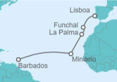 Itinerario del Crucero Cabo Verde y Portugal - Silversea