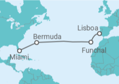 Itinerario del Crucero De Lisboa a Miami  - Silversea