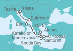 Itinerario del Crucero Italia, Croacia y Grecia - Silversea