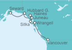 Itinerario del Crucero Alaska - Silversea