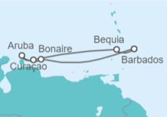 Itinerario del Crucero Caribe Sureste - Silversea