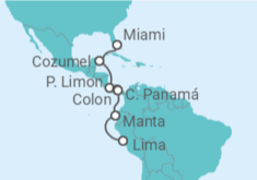 Itinerario del Crucero Vuelta al Mundo 2026: De Miami a Lima  - Silversea