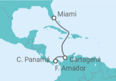Itinerario del Crucero Colombia y Canal de Panamá - Silversea