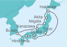 Itinerario del Crucero Japón y Corea Del Sur - Silversea