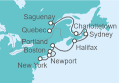 Itinerario del Crucero De Canadá a Nueva York - Silversea
