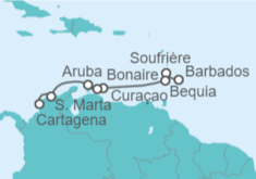 Itinerario del Crucero Caribe Sureste - Silversea