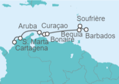 Itinerario del Crucero Caribe Sur - Silversea