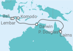 Itinerario del Crucero Australia desde Indonesia - Silversea