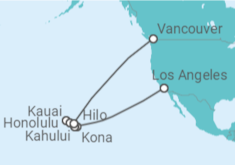 Itinerario del Crucero Hawai - Silversea