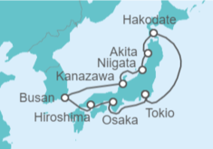 Itinerario del Crucero Japón, Corea Del Sur - Silversea