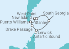 Itinerario del Crucero Chile, Islas Malvinas, Georgia del Sur  - Silversea